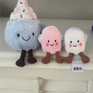 Brand NWT Amuseables Jellycat Hot Chocolate and Marshmallow Pair